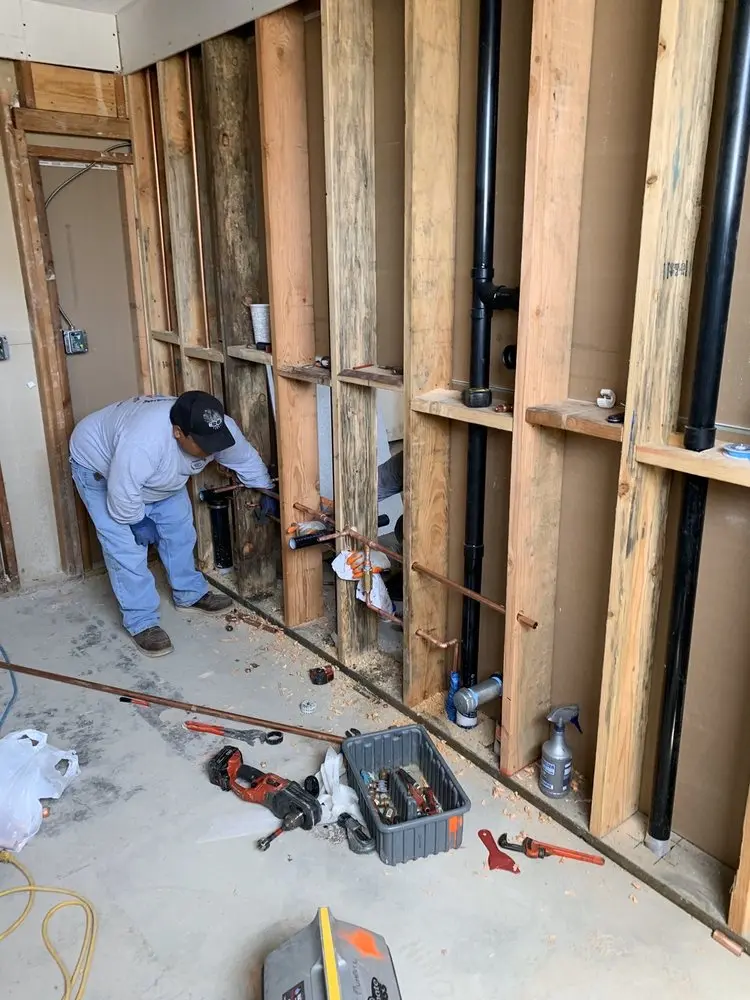 Commercial rough-in plumbing for Water Heater Replacement in Lemay